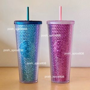 STARBUCKS KOREA Cyan & Pink Studded Tumbler Set of 2